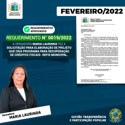 Requerimento n. 019-2022