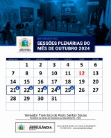 Câmara Municipal Abreulândia convida a população para participar das Sessões Ordinárias de outubro 