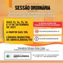 Convite para as Sessões Ordinárias do mês de setembro 